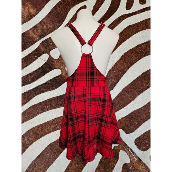 Scooby-Doo The Hex Girls Skirtall Dress Sz S Red Black Plaid Hot Topic - Picture 2 of 5